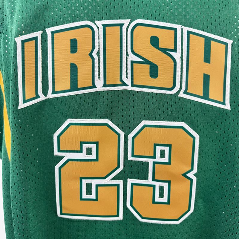 American Basketball Jersey #23 James High School Jersey for Men Big Size Mesh Breathable Basketball Jerseys for Men White Green Sewing Embroidery Cheap High Quality Accept Mixed Wholesale