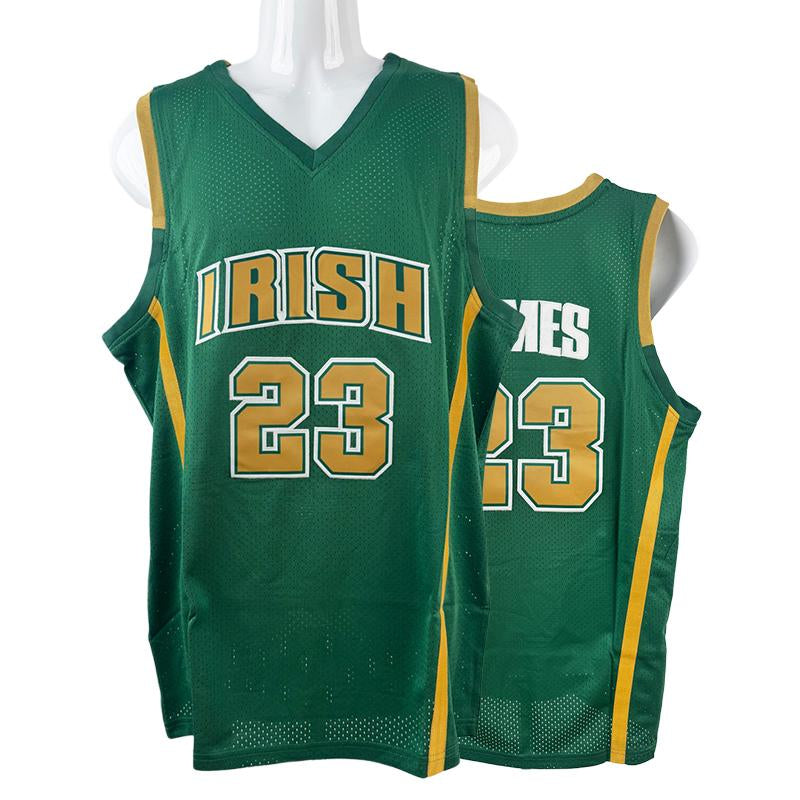 American Basketball Jersey #23 James High School Jersey for Men Big Size Mesh Breathable Basketball Jerseys for Men White Green Sewing Embroidery Cheap High Quality Accept Mixed Wholesale