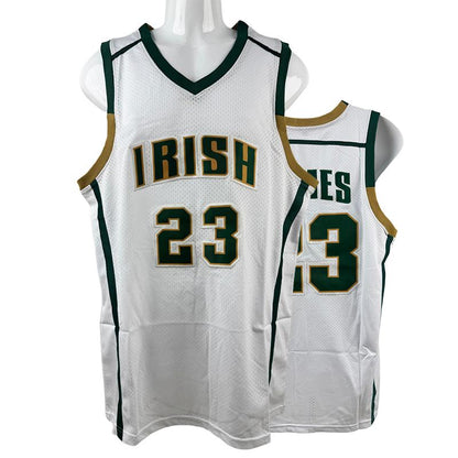 American Basketball Jersey #23 James High School Jersey for Men Big Size Mesh Breathable Basketball Jerseys for Men White Green Sewing Embroidery Cheap High Quality Accept Mixed Wholesale