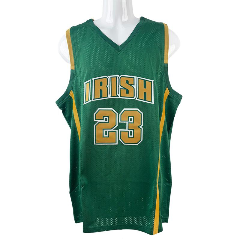 American Basketball Jersey #23 James High School Jersey for Men Big Size Mesh Breathable Basketball Jerseys for Men White Green Sewing Embroidery Cheap High Quality Accept Mixed Wholesale